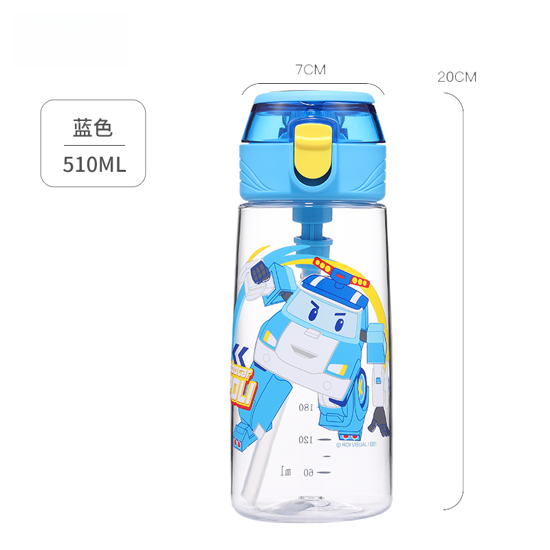 【晶晶乱炸】曙曦弹跳吸管杯Tritan夏季可爱卡通510ML水杯0668
