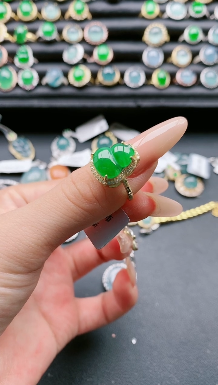 【闪购商品】翡翠戒指银S925镶嵌111111