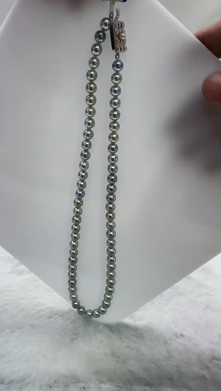 【闪购商品】海水珍珠DA未镶嵌灰珠串 t