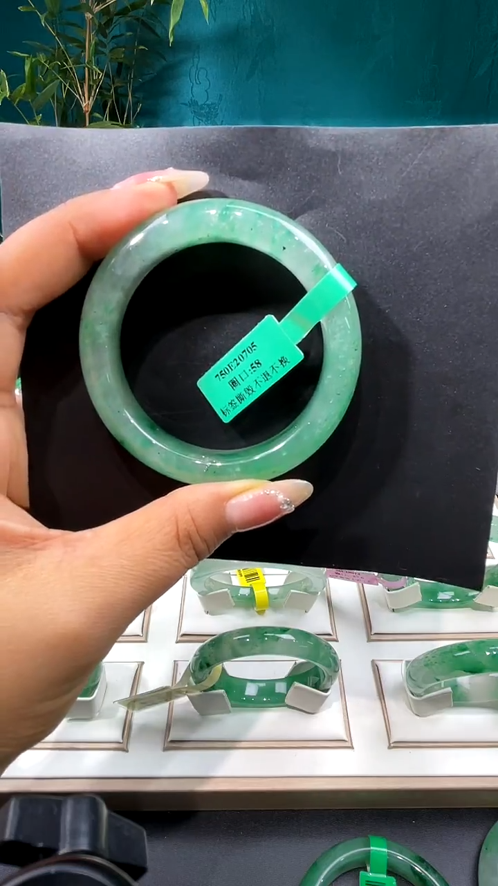 未镶嵌手镯石英质玉（非洲翠）?**?手镯