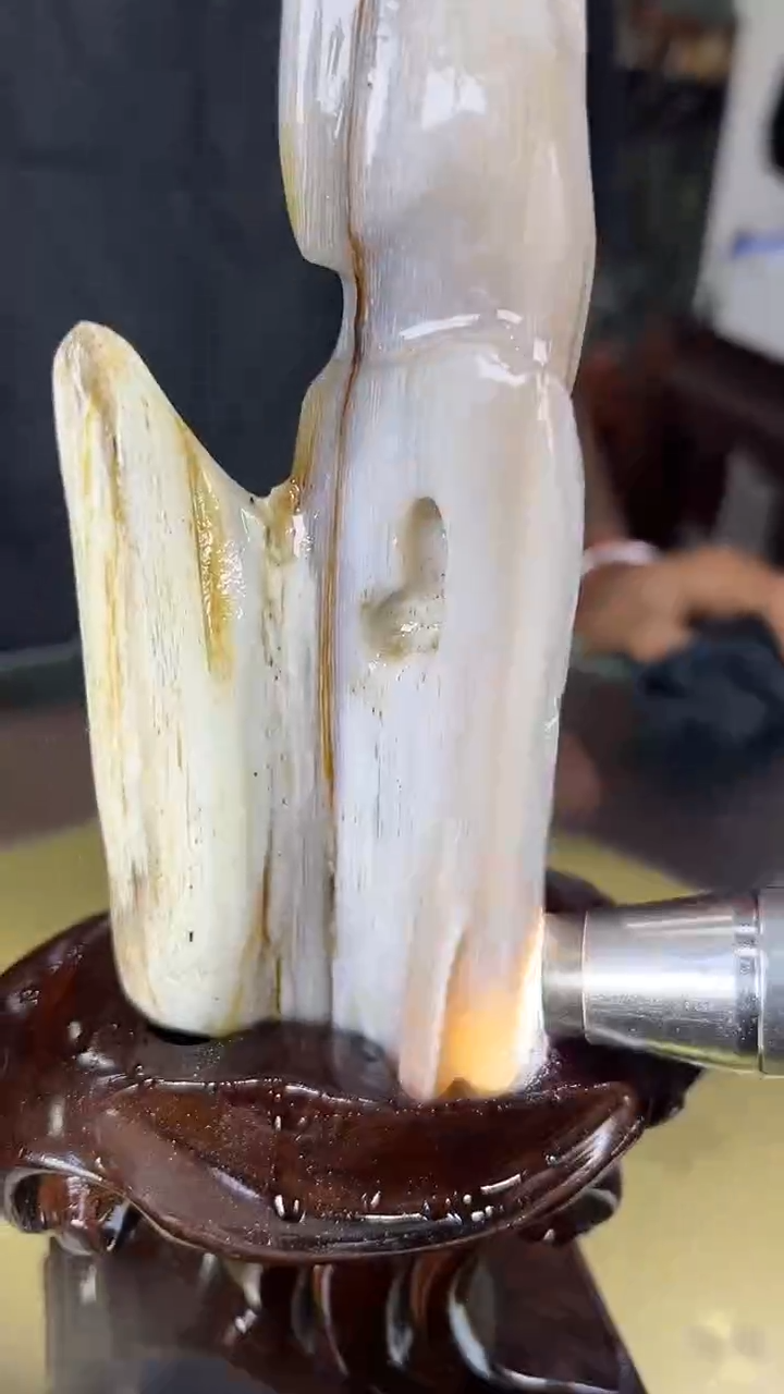 缅甸天然树化玉摆件