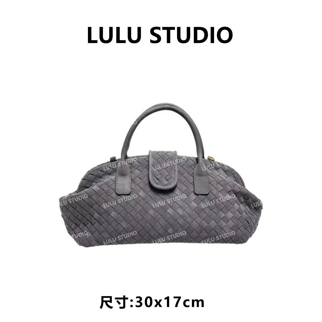 【LULU】XKY-1269-灰色RAIN.CUN气质时尚百搭简约斜跨轻奢女包
