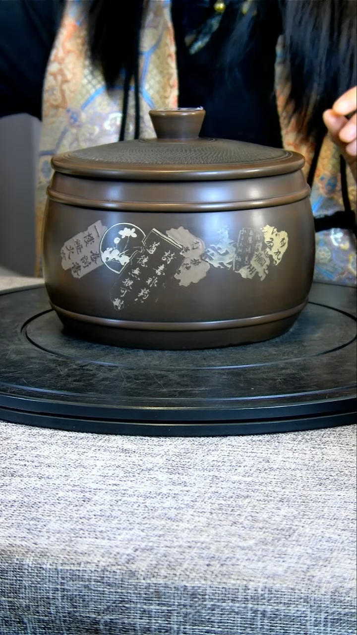 【闪购商品】建水全手工紫陶茶罐精磨219