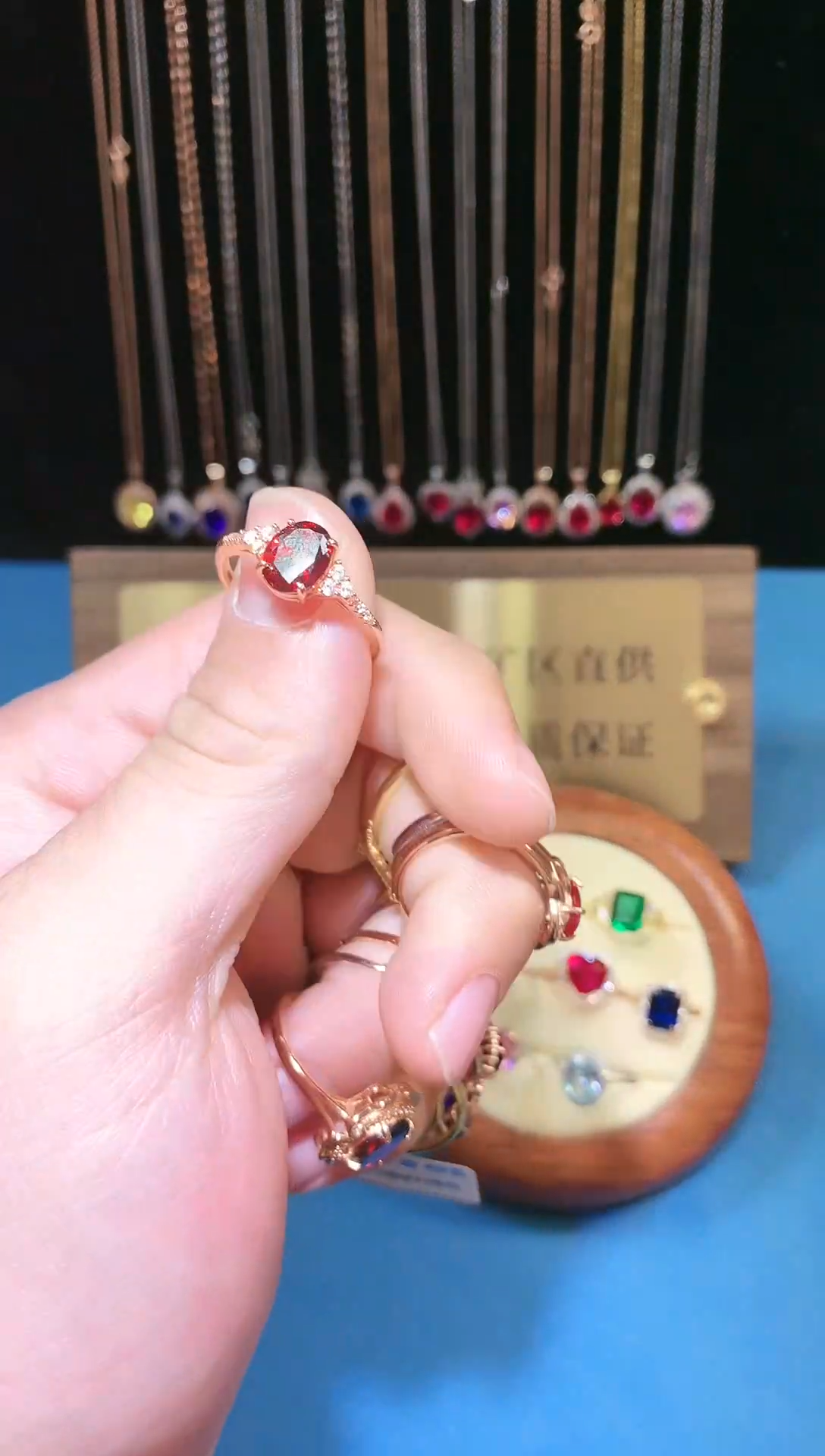 【闪购商品】石榴石戒指银S925镶嵌11111