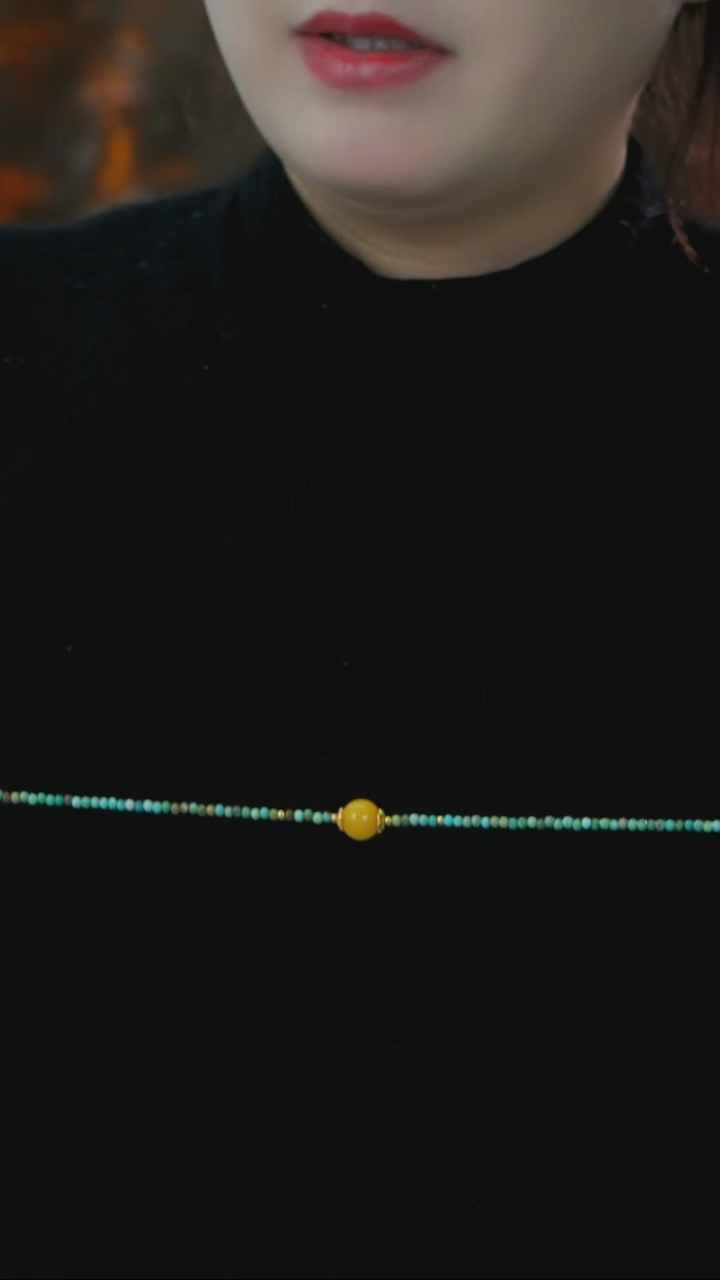 【闪购商品】绿松石项链银S925镶嵌发货一件