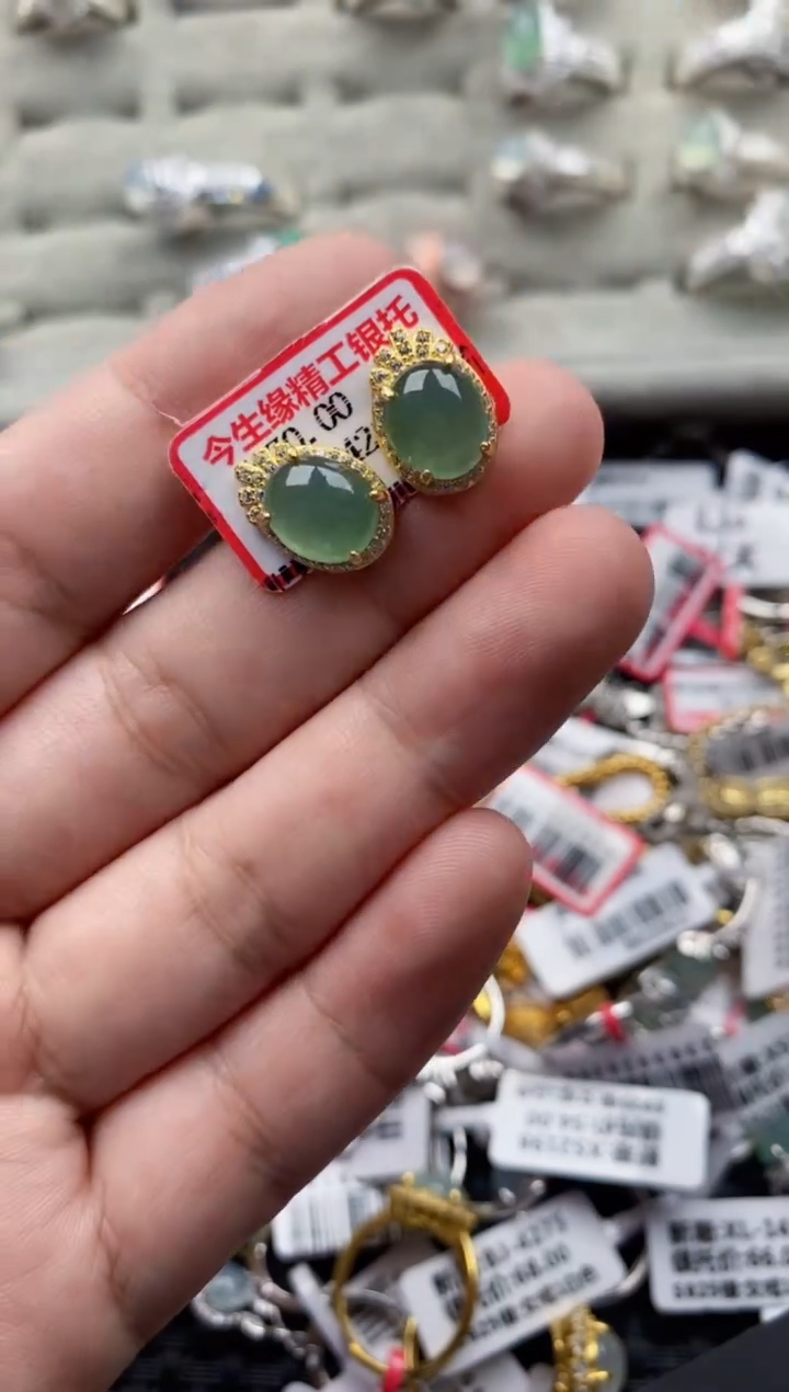 【闪购商品】翡翠戒指银S925镶嵌666666---1