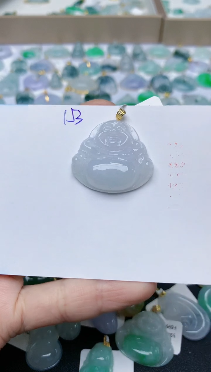 【闪购商品】翡翠颈饰18K金镶嵌天然翡翠A货    