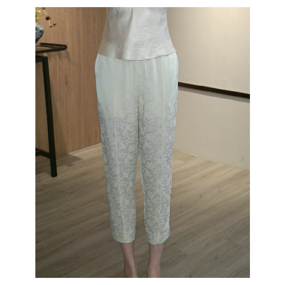 新中式提花显瘦裤子21228