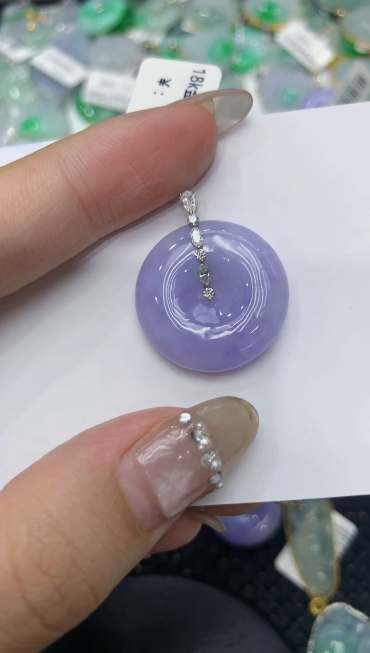 【闪购商品】翡翠颈饰18K金镶嵌222222222