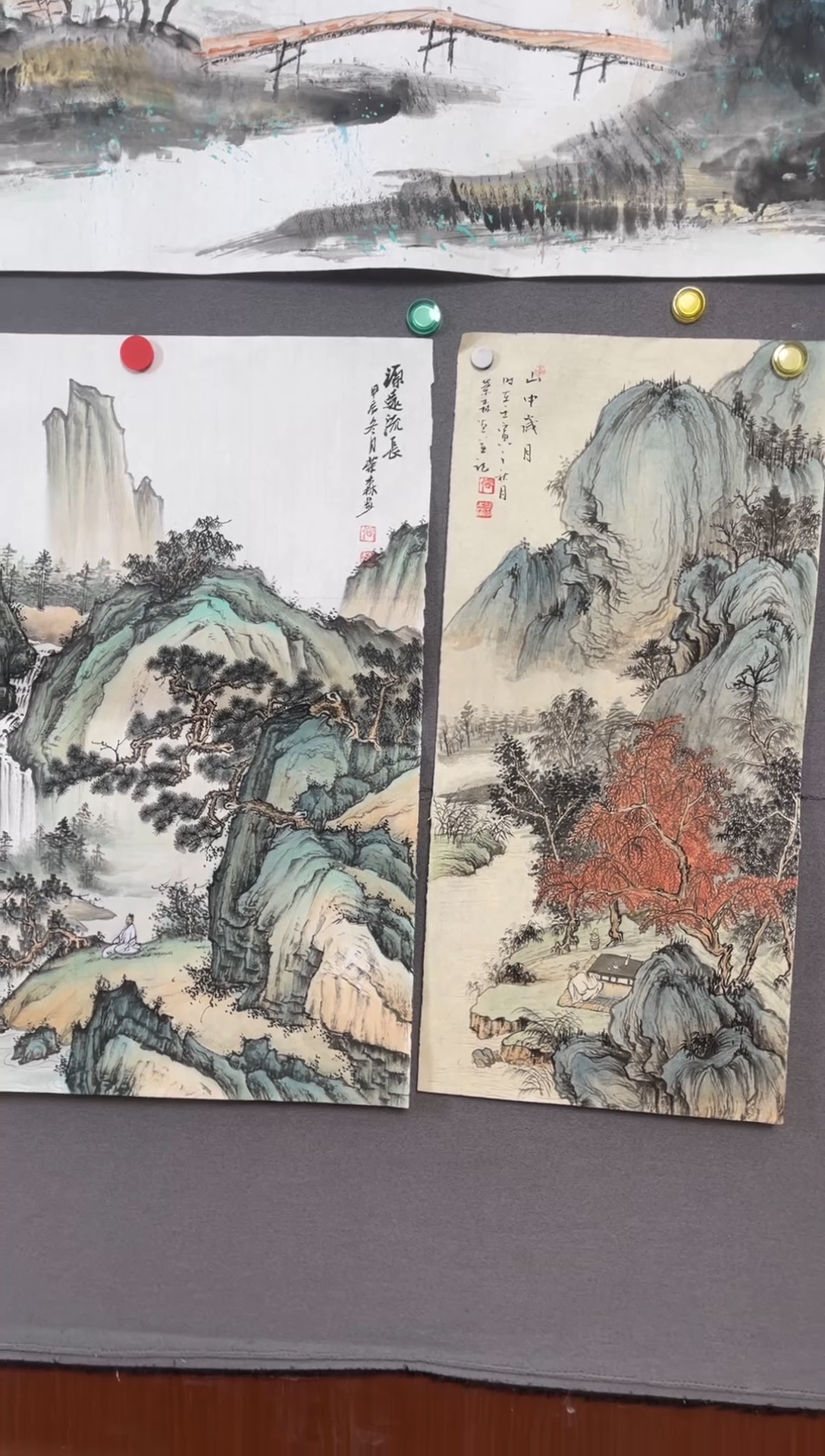 国画可**舅国画山水花鸟作品