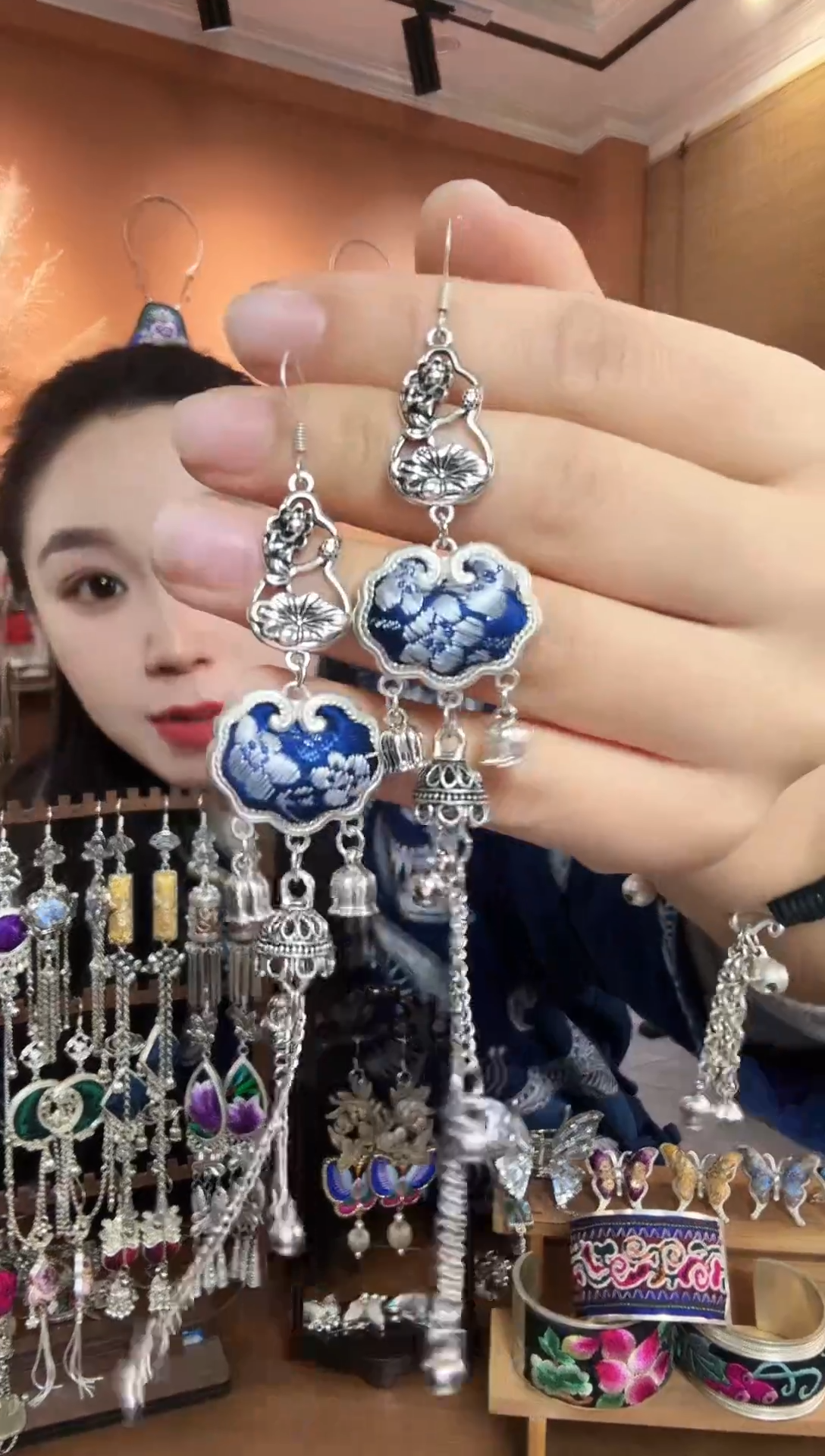 刺绣纯手工民族风耳环