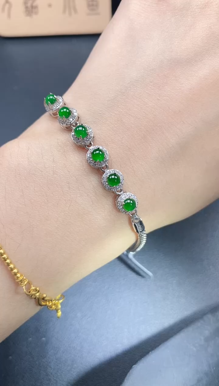 翡翠戒指银S925镶嵌5151-4