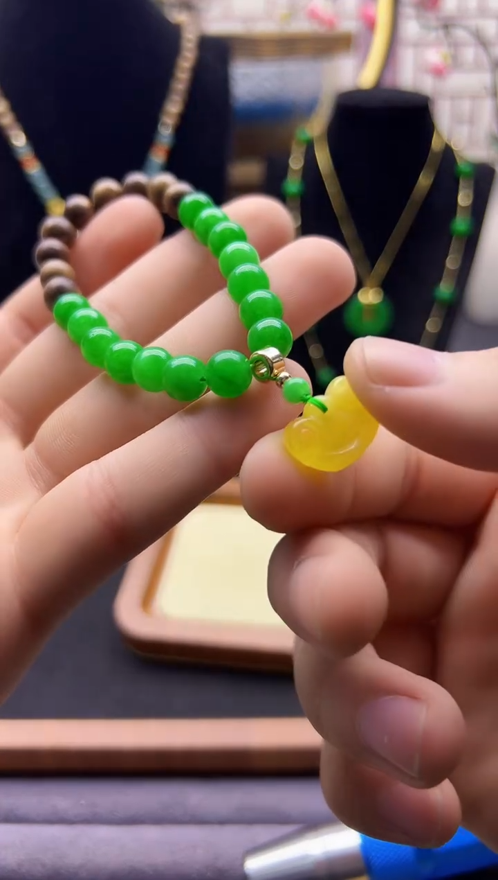 【闪购商品】翡翠耳饰14K金镶嵌S100    