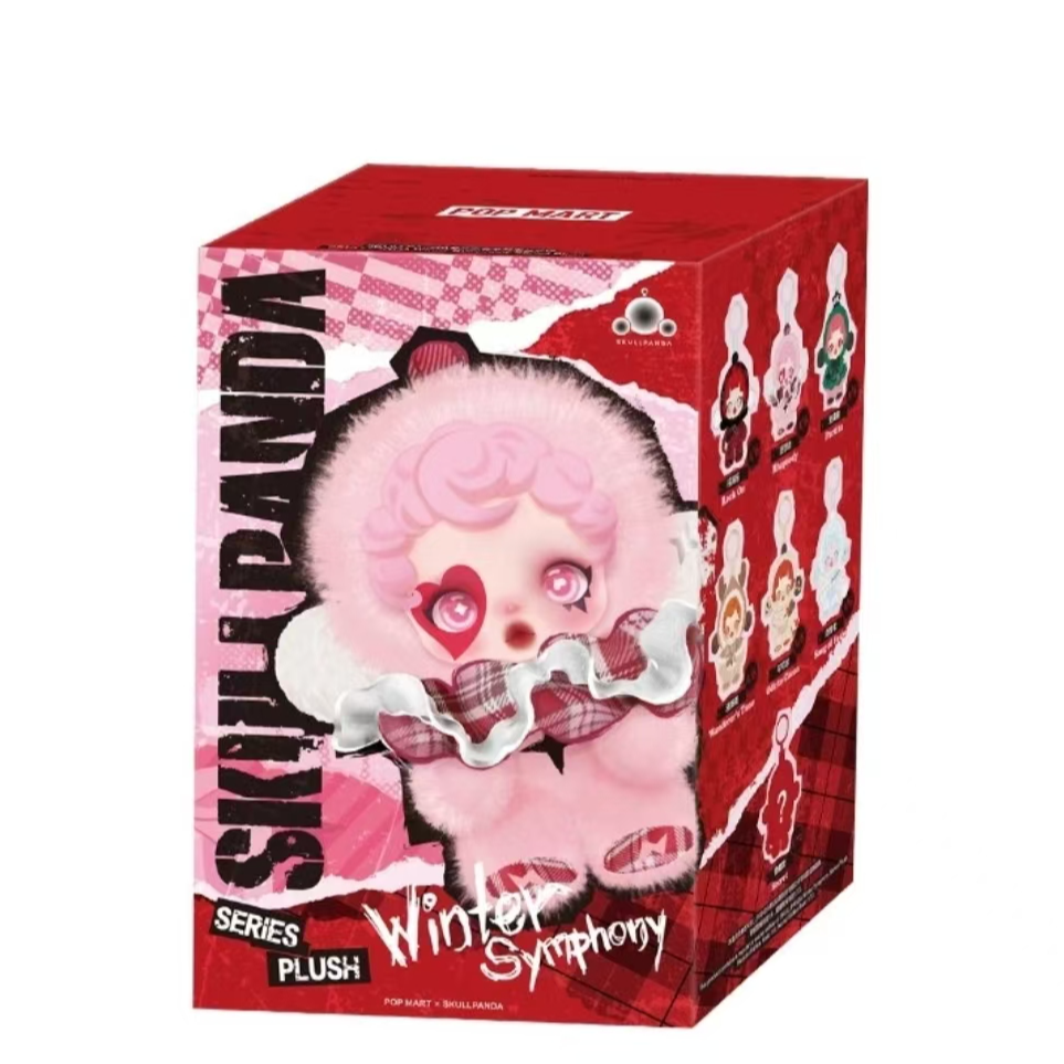 （代拆）泡泡SKULLPANDA冬日乐章毛绒挂件