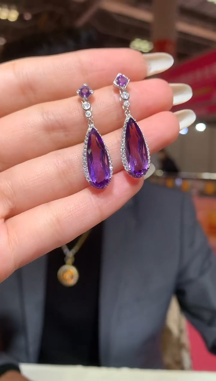 银S925镶嵌戒指水晶【宝石世家严选】