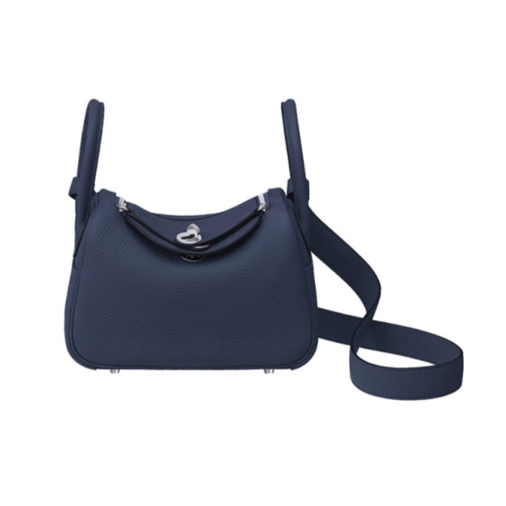 全新未使用 Hermes/爱马仕 小花佳珊P205741974LindyMini午夜蓝包