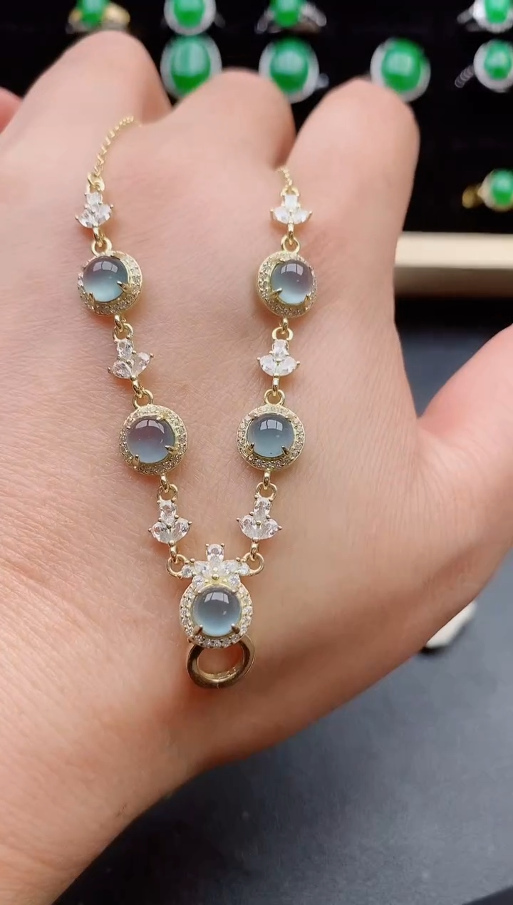 【闪购商品】翡翠吊坠(赠链)银S925镶嵌058080