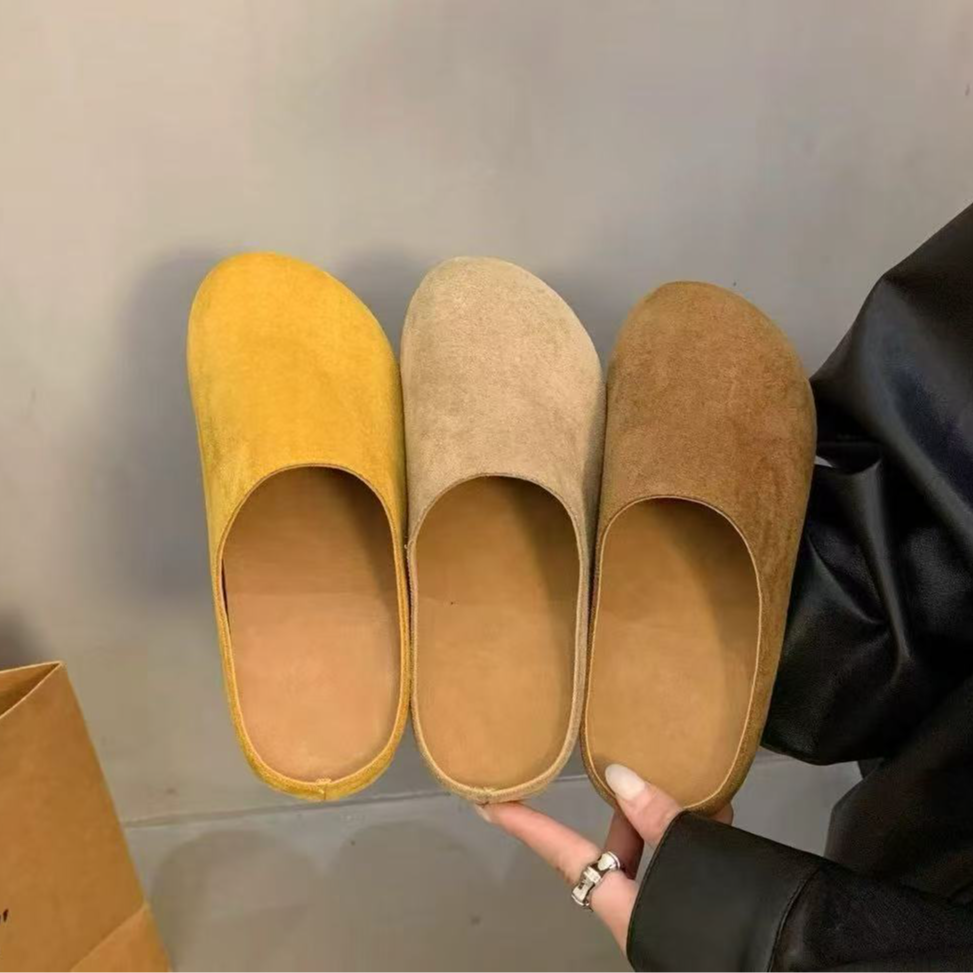 勃肯鞋女春夏新款一脚蹬外穿包头半拖