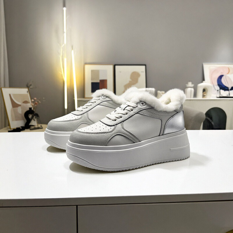 【老王推荐】加绒爆裂牛皮小白鞋25497