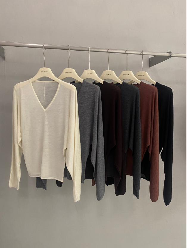 休闲气质百搭长袖宽松针织衫Z410