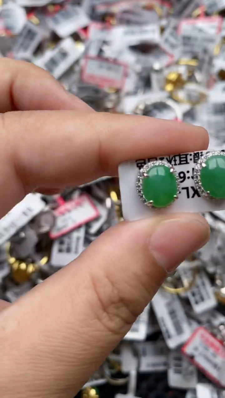 【闪购商品】翡翠戒指银S925镶嵌44444---5