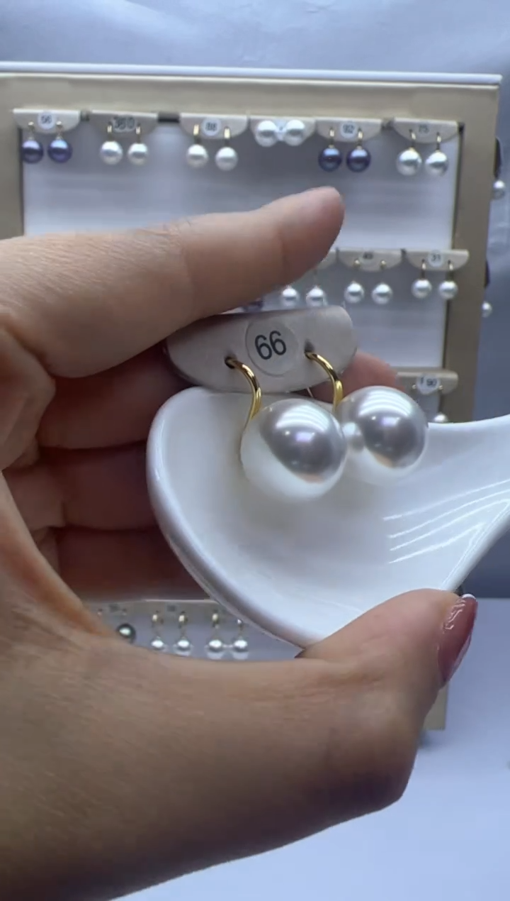 【闪购商品】淡水珍珠耳饰18K金镶嵌66