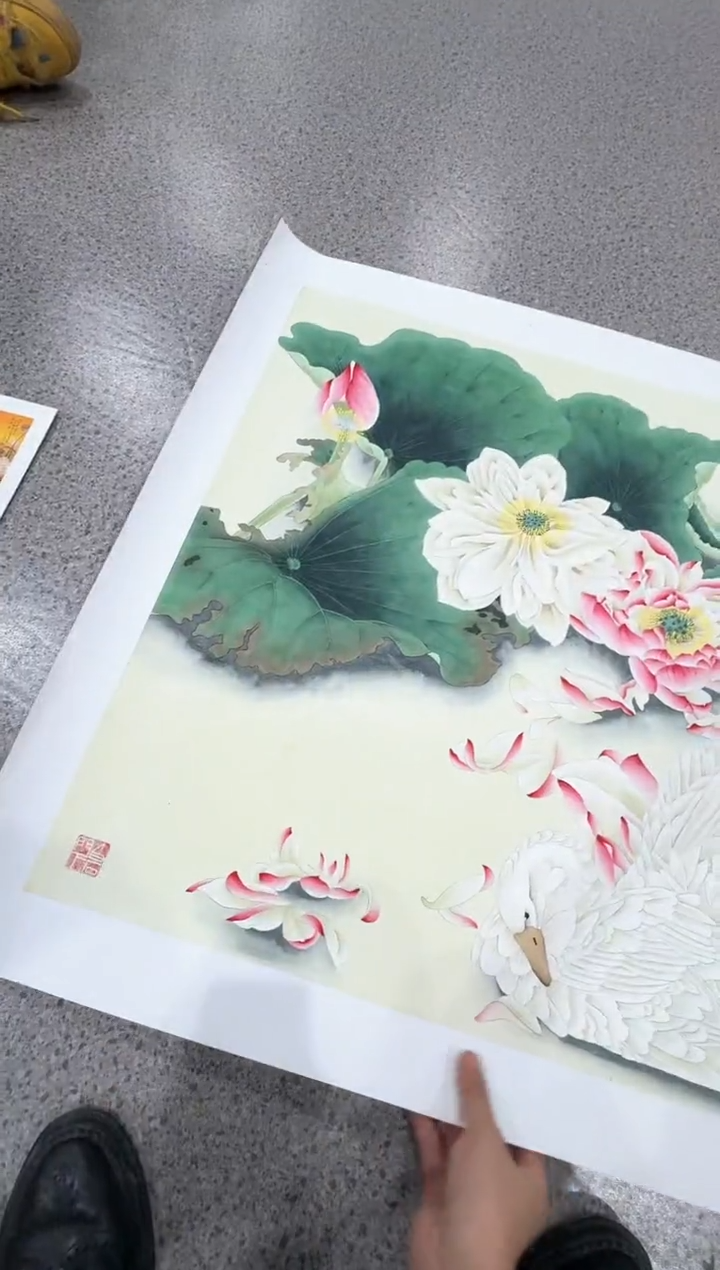 国画孙桂国老师国画作品带合影证书25-100