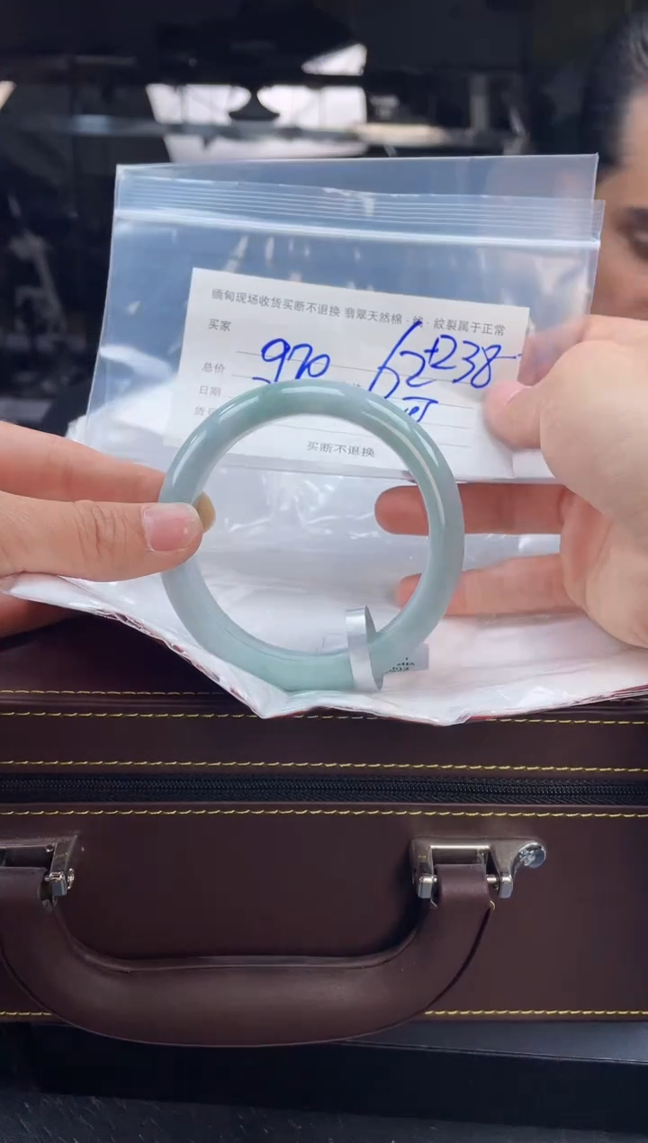 【闪购商品】定制翡翠手镯未镶嵌毛货手镯需精细抛光/62.8