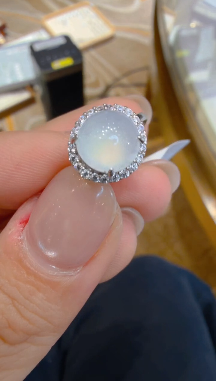 银S925镶嵌戒指翡翠多样性团购发一件