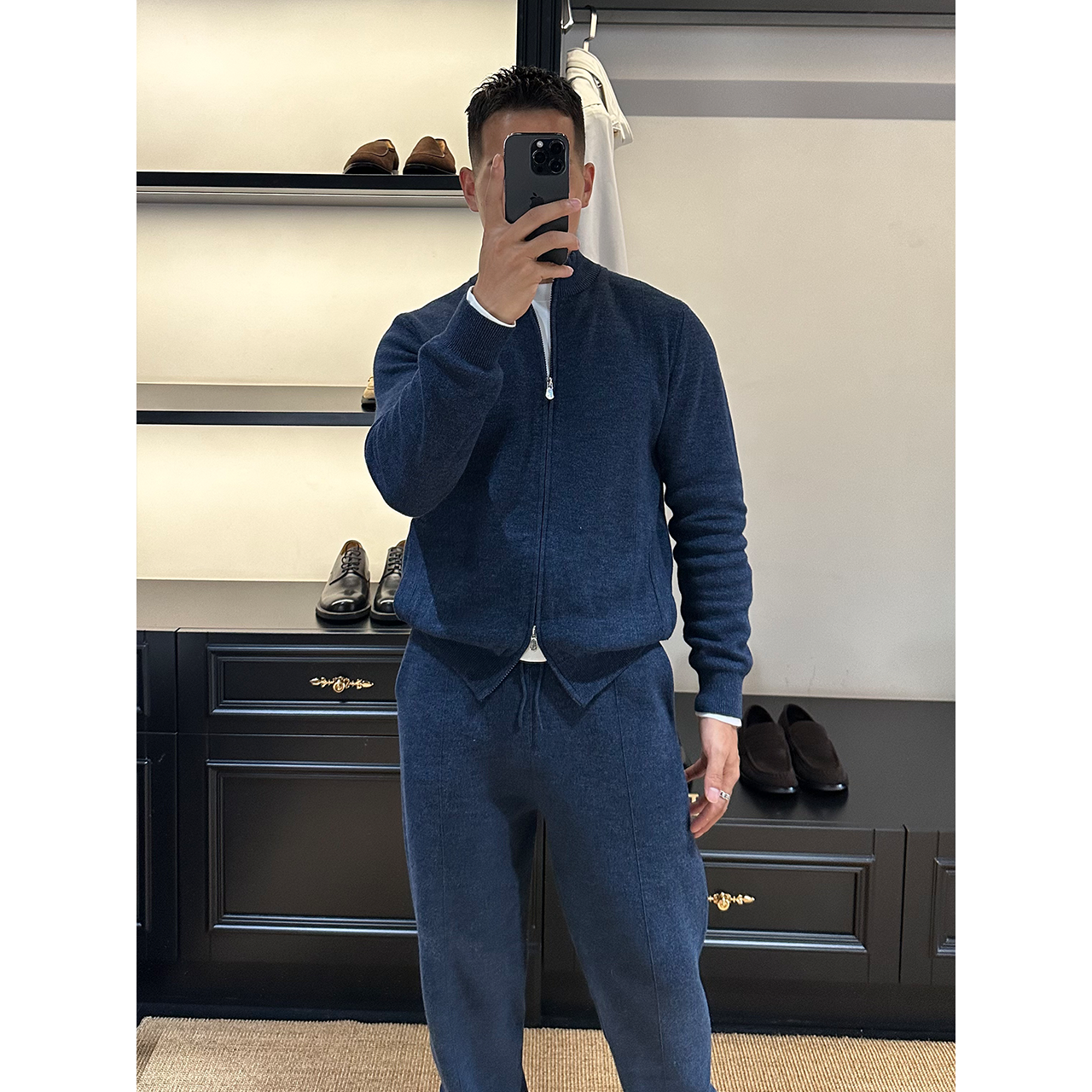 DAN LANG 409# B .C100%棉花纱针织套装男士时尚休闲套装