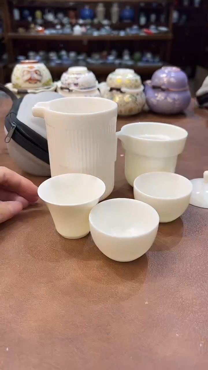 真的很便宜超好看会开片的旅行茶具