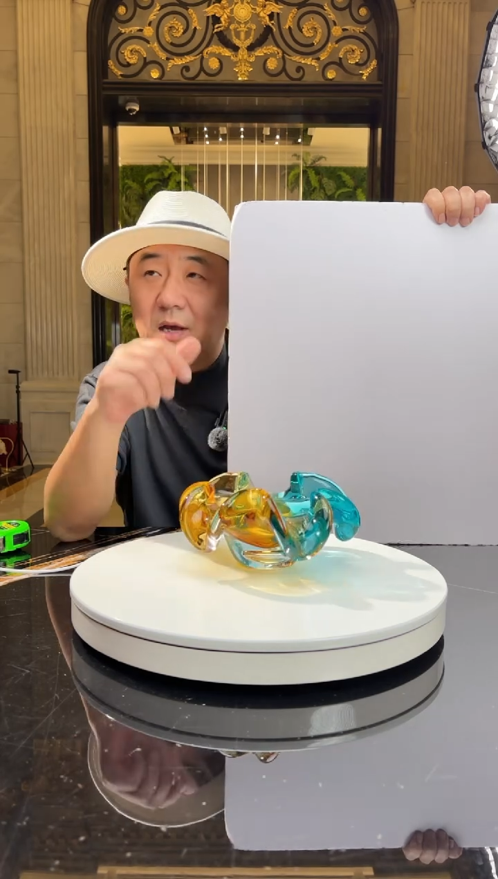 【闪购商品】摆件AJ01036茶金配蓝色铃兰小收纳