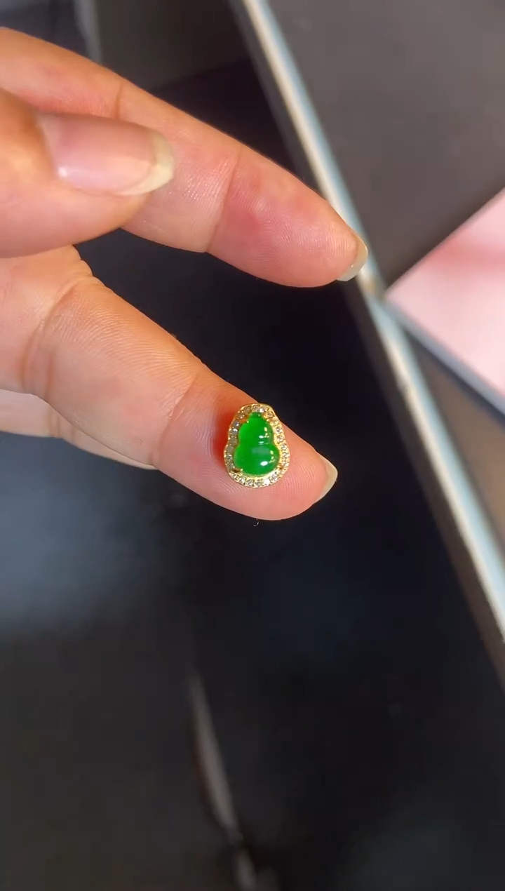 吊坠(不含链)银S925镶嵌翡翠1