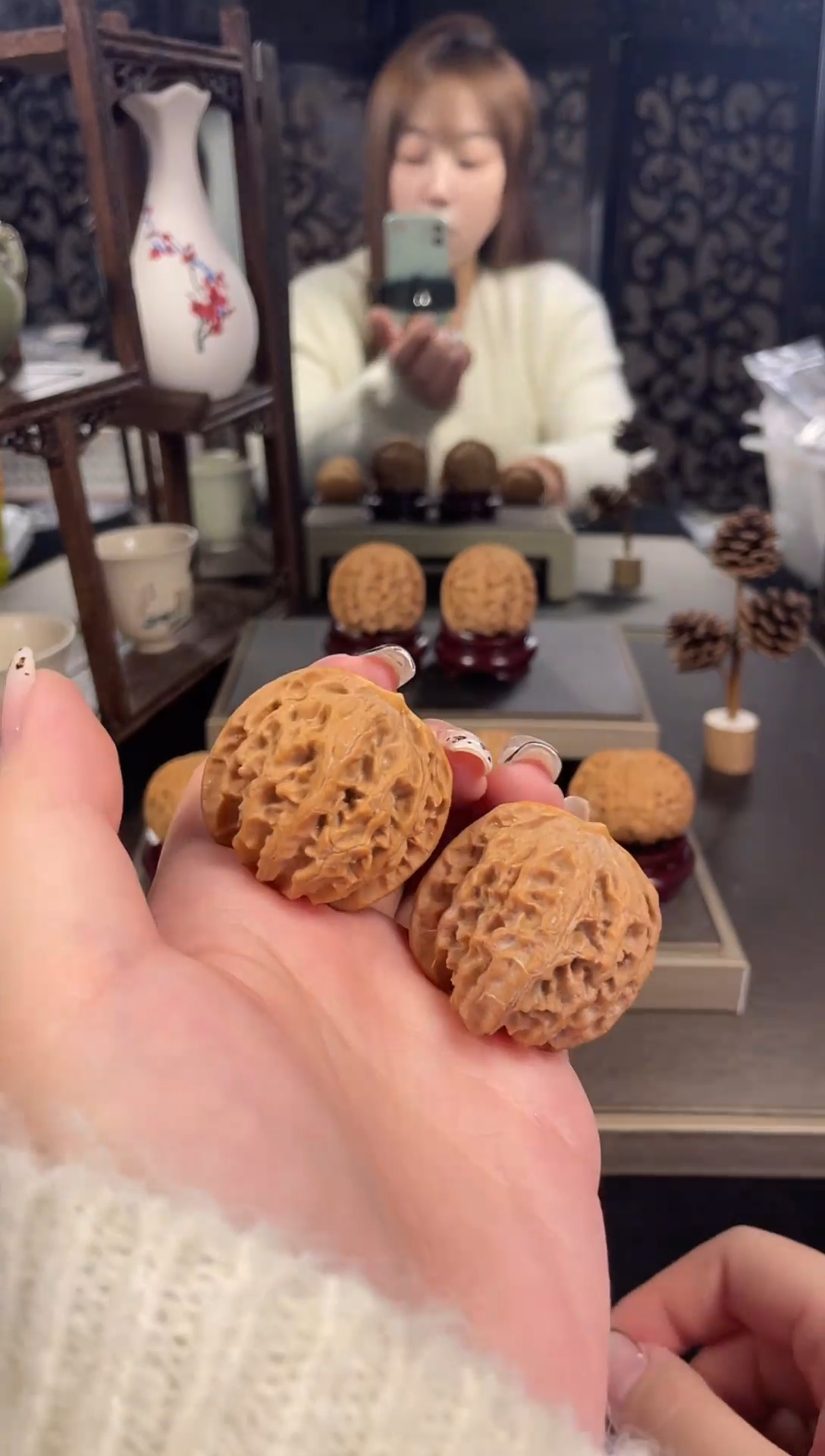 【闪购商品】文玩核桃把件苹果园38尺-5