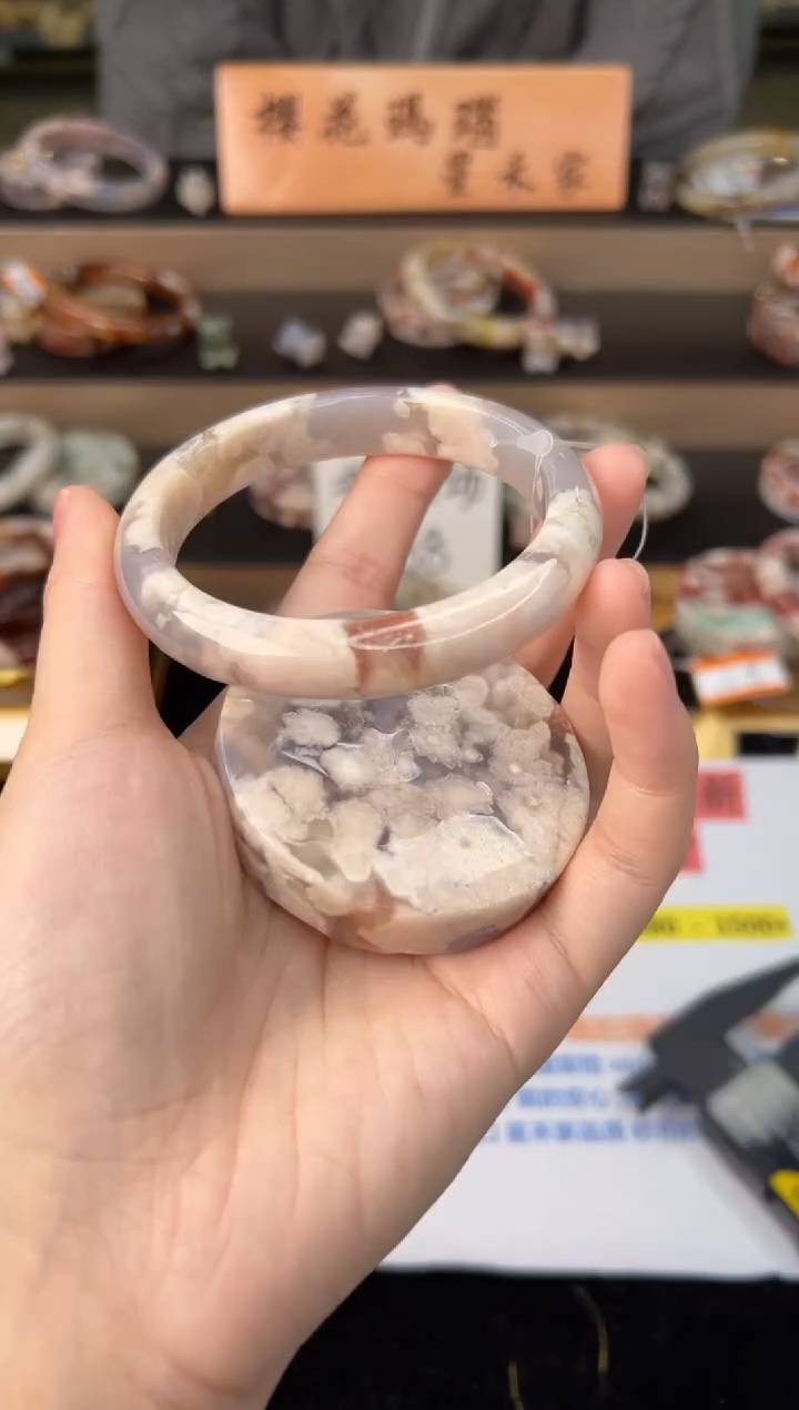 石英质玉未镶嵌手镯59圈口（赠送镯心）22269