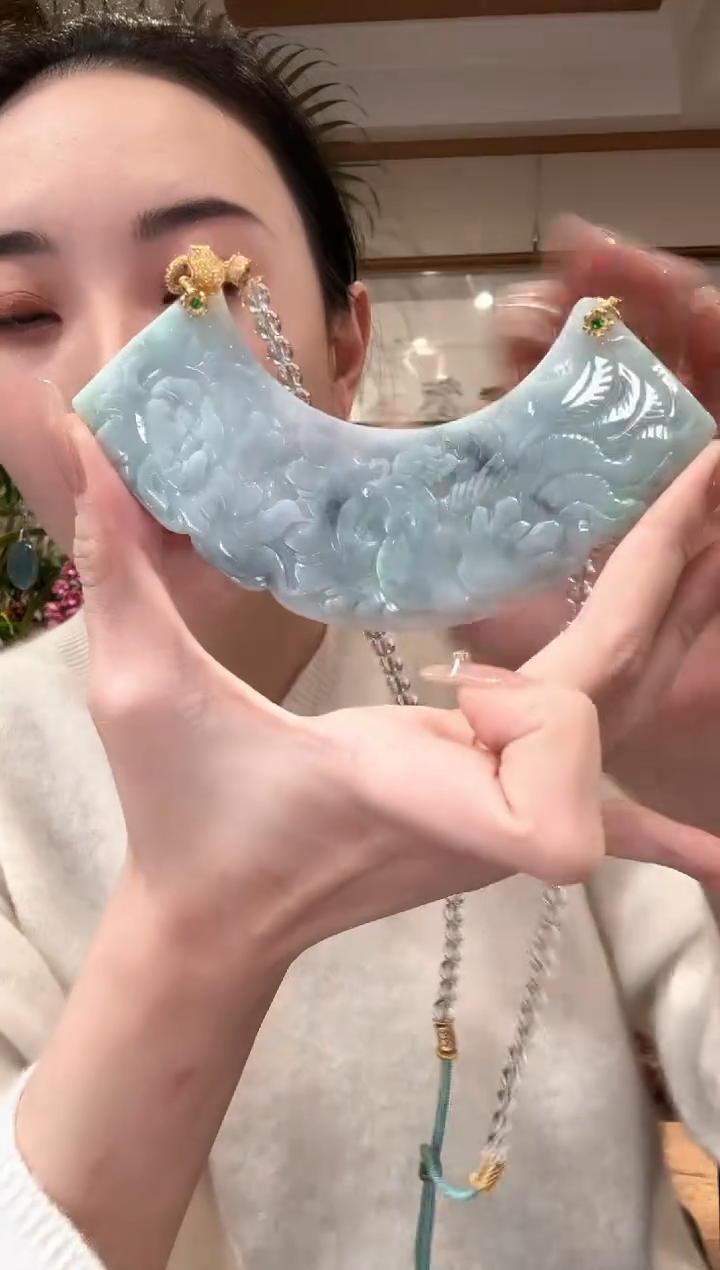 【闪购商品】翡翠颈饰银S925镶嵌国风