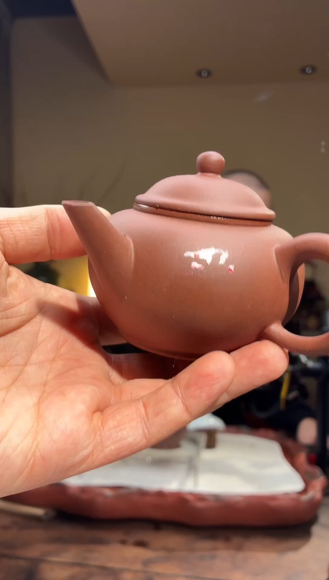 茶壶紫砂钡*生早期紫砂横把水平