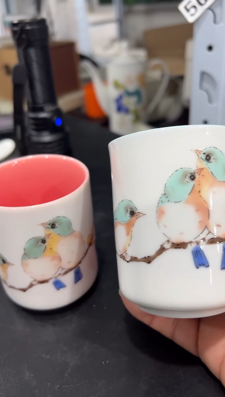 杯子骨瓷主人杯两个
