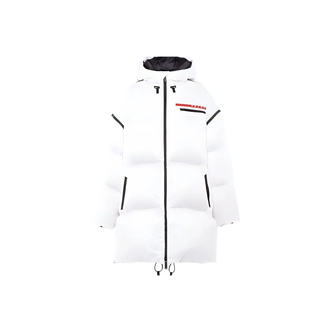 未使用 Prada/普拉达 廓形长款尼龙羽绒服 女款 白色 MT