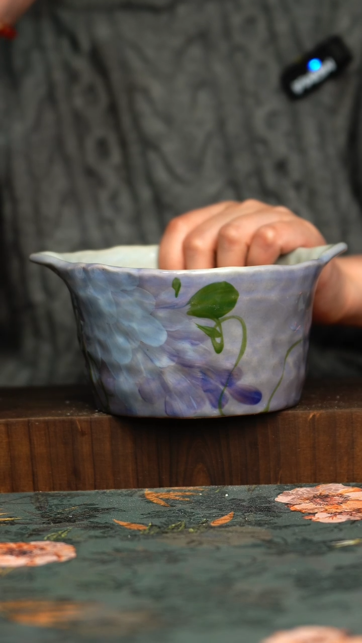 杯釉下彩手工手绘同款陶器