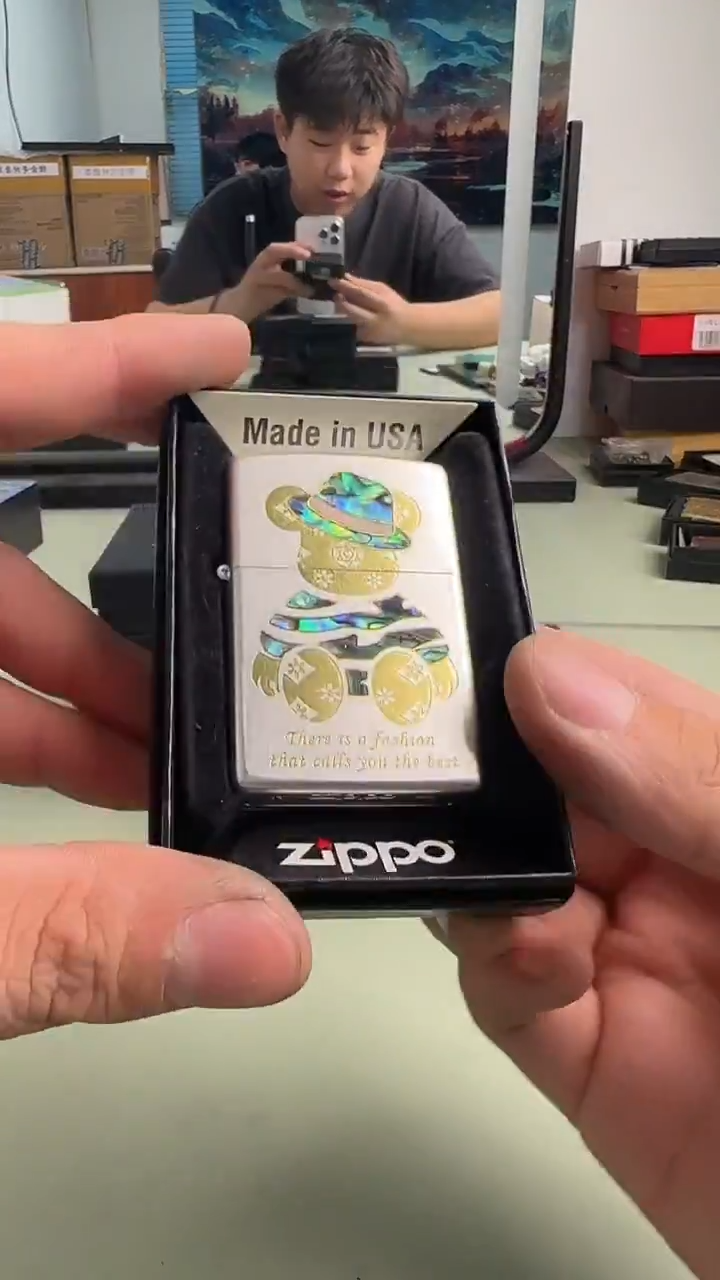铜zippo打火机熊