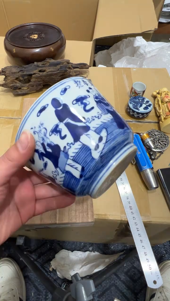 摆件陶高缘中古美术工艺品