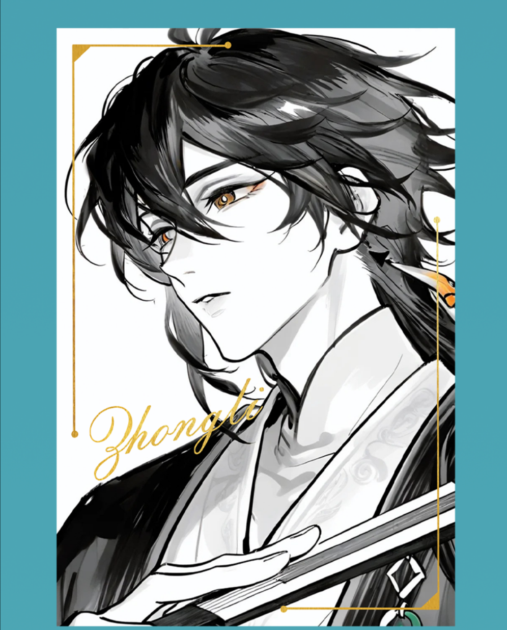 强盗链接《原神签名款》周边亚克力高透水晶砖系列摆件12*8*1.5cm