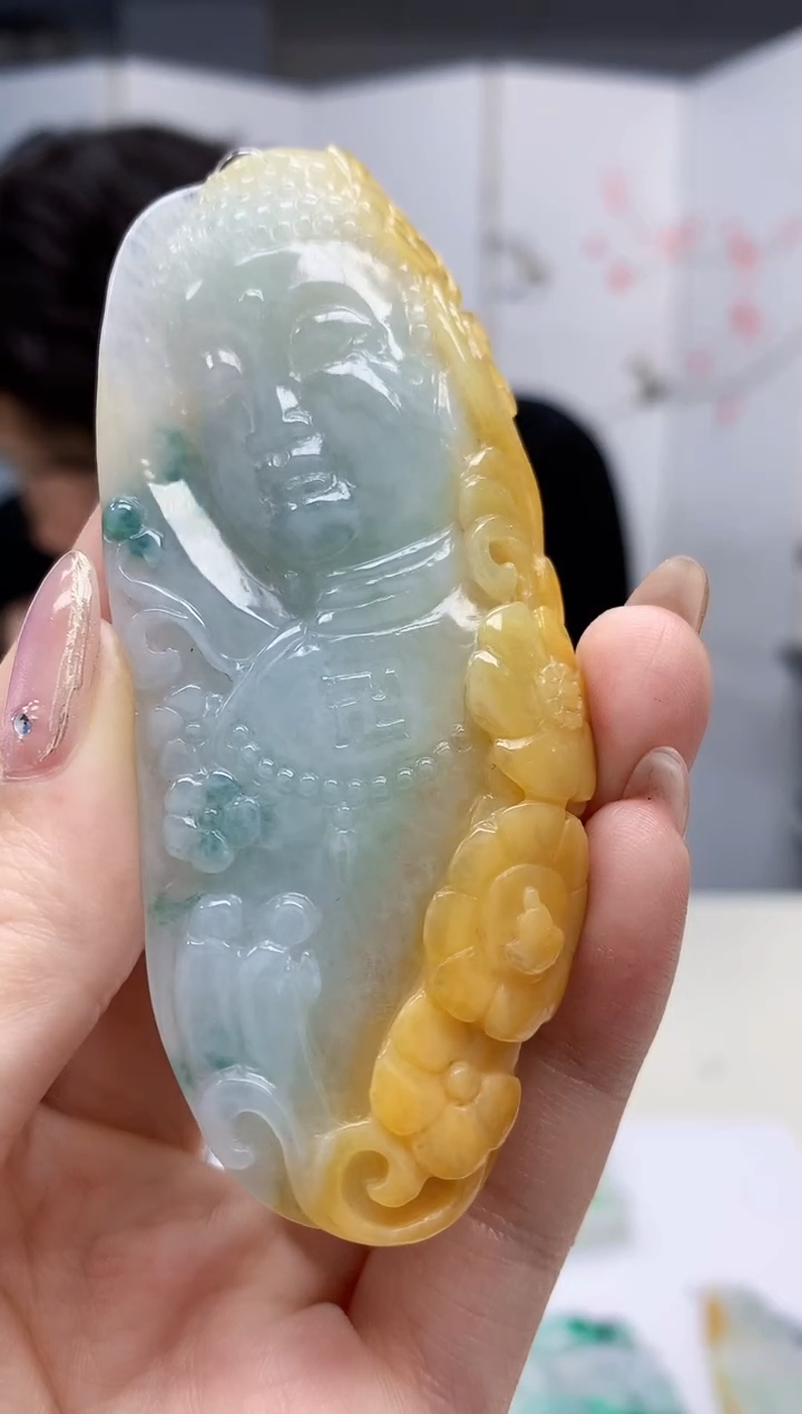 【闪购商品】定制翡翠未镶嵌5145jw-毛货挂件71赠珠链