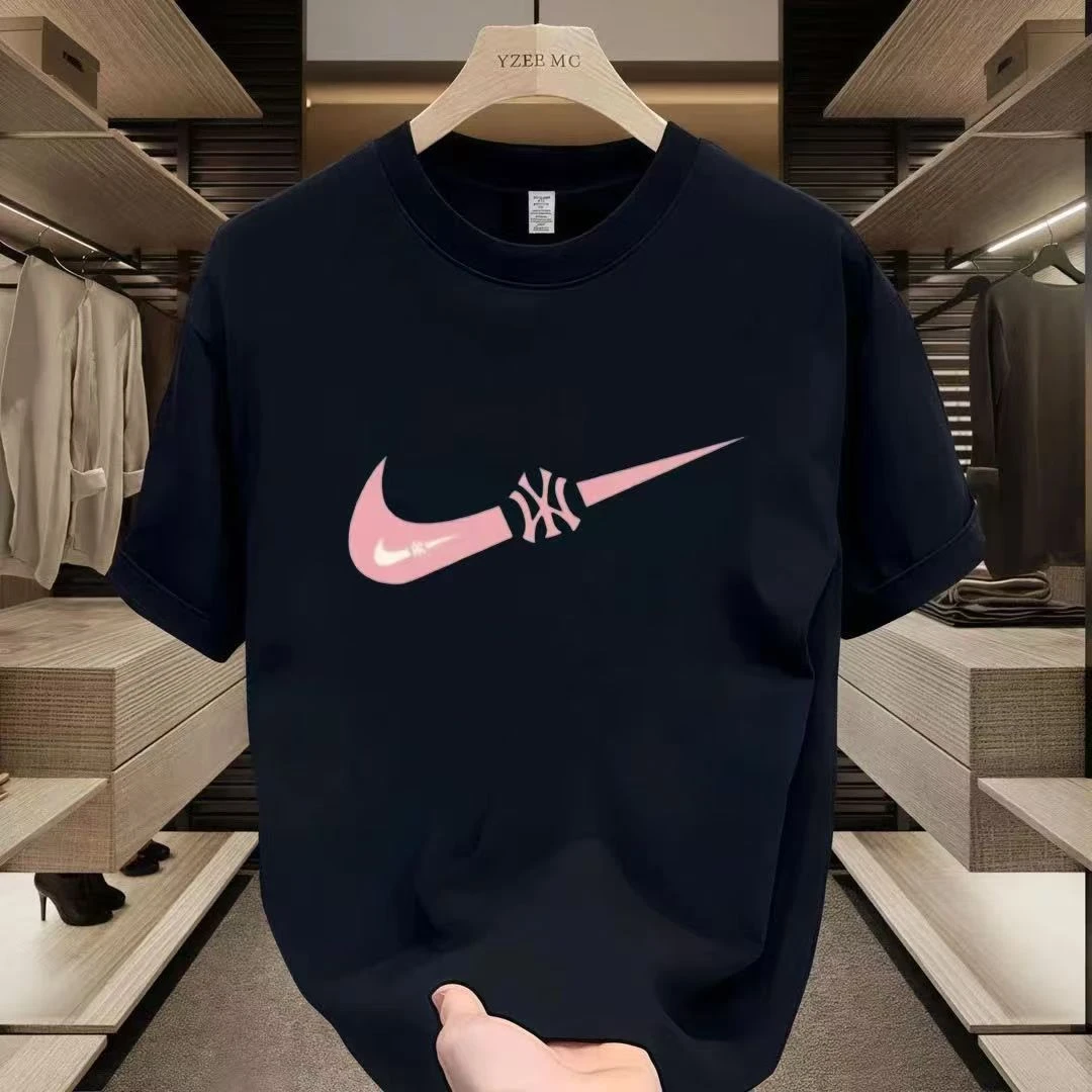 夏季圆领半袖上衣印花T恤时尚夏季休闲韩版潮流ins情侣透气短袖