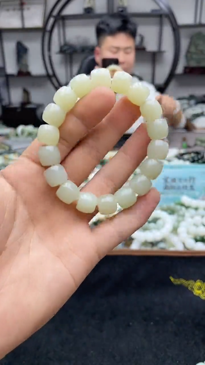 未镶嵌手串和田玉若羌12直切