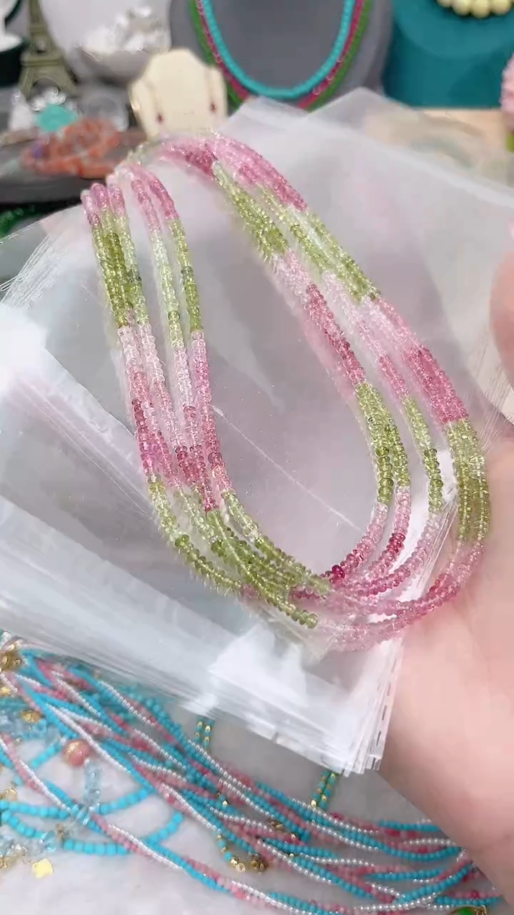 银S925镶嵌颈饰碧玺多样性发其一399