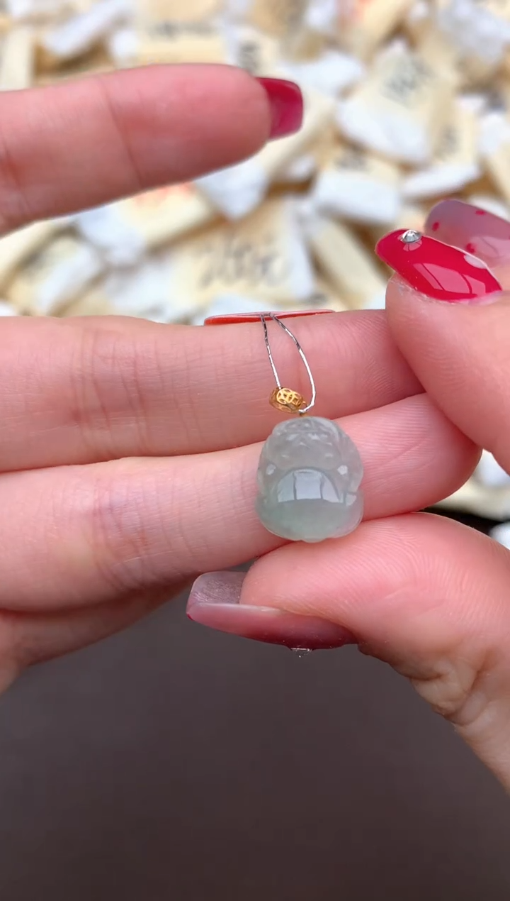 【闪购商品】翡翠挂件18K金镶嵌一 