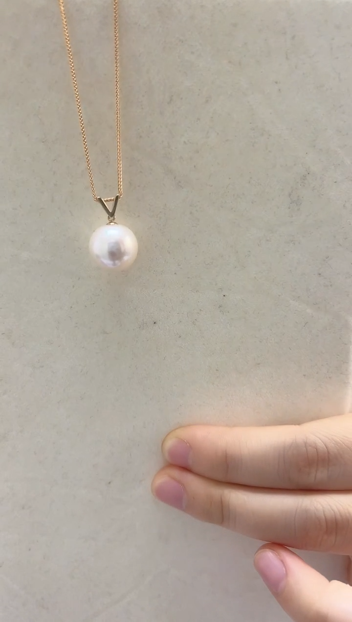 吊坠(赠链)18K金镶嵌淡水珍珠祭*13吊坠vv