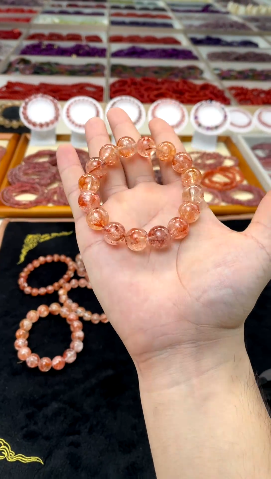 未镶嵌手串水晶【昊哥珠宝】马岛闪灵胶花多样性发一 